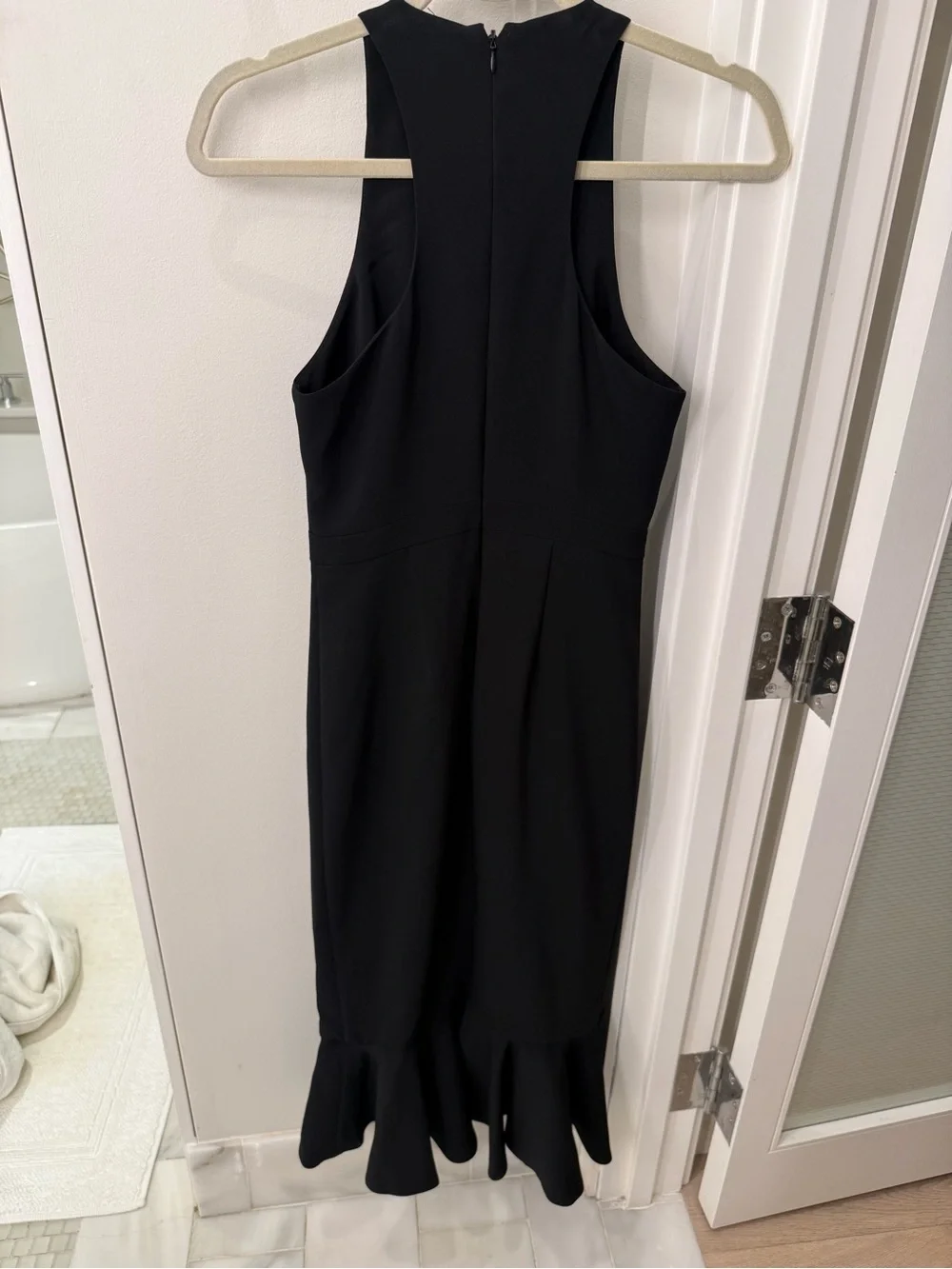 Likely Tay Dress Black Ruffle Midi Sleeveless